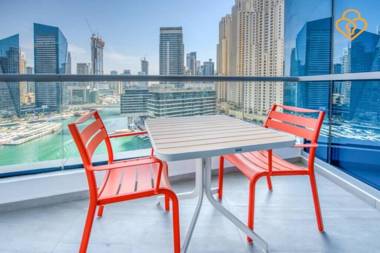 Keysplease Magnificent views of Bay Central Dubai Marina