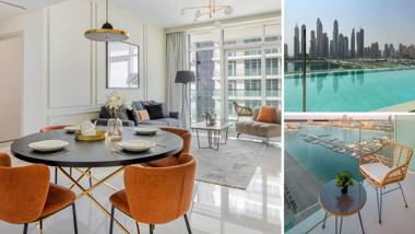 Palm view 1BDR with private beach in Emaar Beachfront
