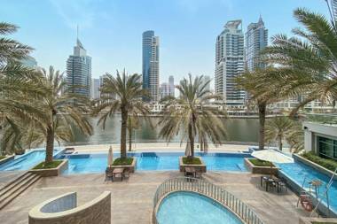 Marina view 1BDR newly furnished with pool & gym access