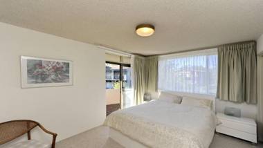 Right on the sands at Little Beach and walk to the heart of Nelson Bay