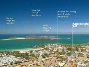 Aloha Beach house close to the beach in Fingal Bay