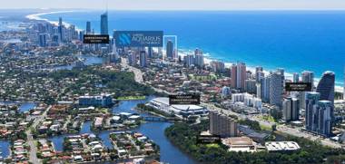 Surfers Aquarius on the Beach