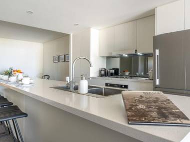 Bathers at the Beach - across from Surf Beach