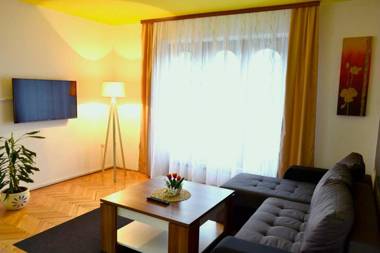 Riverside apartment #1. View over Fortress Kastel