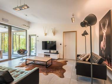 Modern villa with indoor swimming pool in the middle of the Noiseaux nature