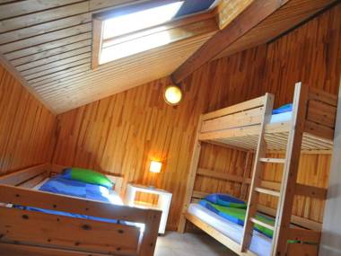 A beautiful wooden villa for 12 people.