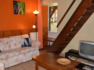 Cottage in the countryside in the middle of the Ardennes forestromantic garden