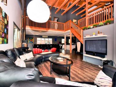 Beautiful villa with heated outdoor pool sauna and jacuzzi at a large forest