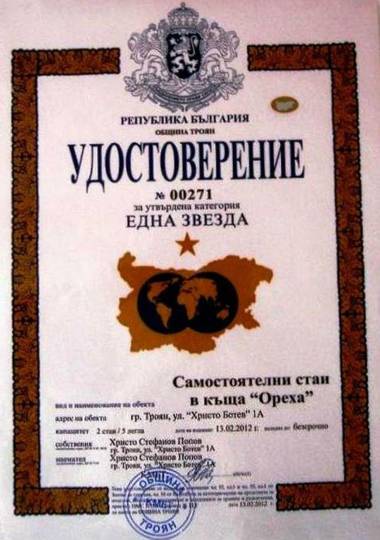 Стаи за гости ОРЕХА Троян Private rooms Oreha