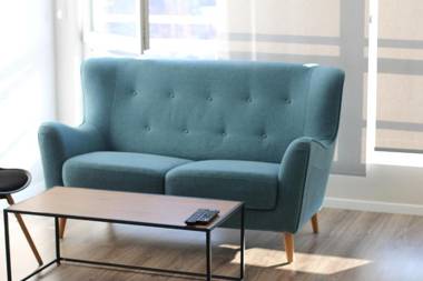 Turquoise and Magenta Apartment