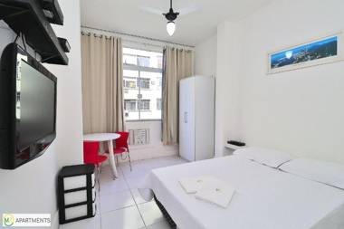 Studio vista mar para 4 pessoas em Copacabana