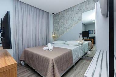 AION 205 - Apartamento a 50 metros da praia de Bombinhas - Piscina Climatizada Vista ao Mar - Academia