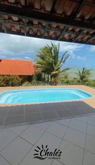 Chalé com piscina privada vista mar-Zumbi-RN