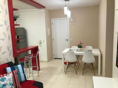 Apto na Ocian com Vista para o Mar Piscina 2 Quartos Ar Condicionado