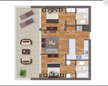 Departamento Terrazas de Cochoa 2 dormitorios