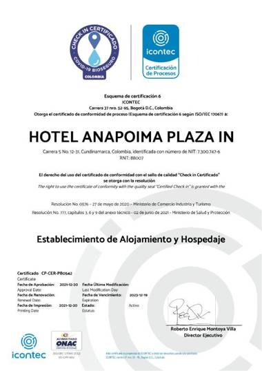 HOTEL ANAPOIMA PLAZA IN