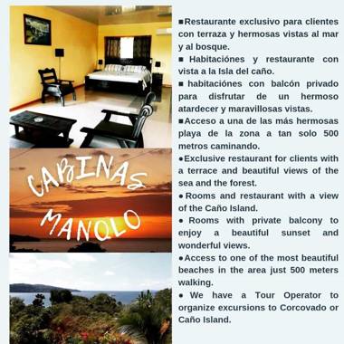 Cabinas Manolo Drake Bay Full Ocean View Caño Island View & Forest view