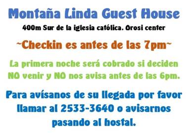 Montaña Linda Guest House Orosi
