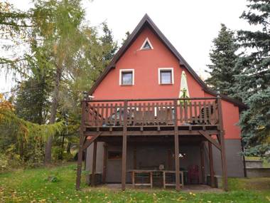Detached holiday home with large terrace table tennis in the Erzgebirge Mountains