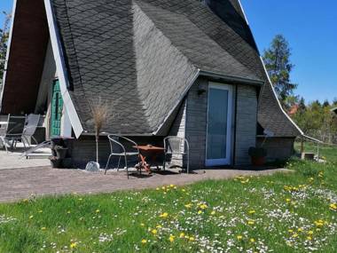 Cosy A-frame house in the Harz with stove private terrace and garden
