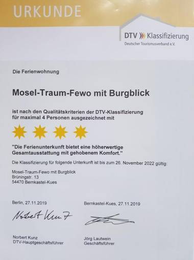 Moseltraum-Fewo mit Klimaanlage-Burgblick und Balkon