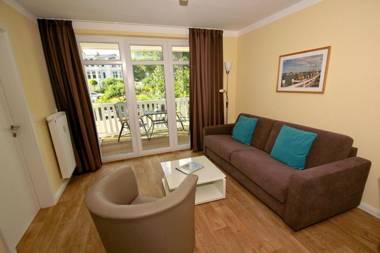 Meeresblick Residenzen FeWo 55 deluxe Balkon Sauna- u Schwimmbadnutzung