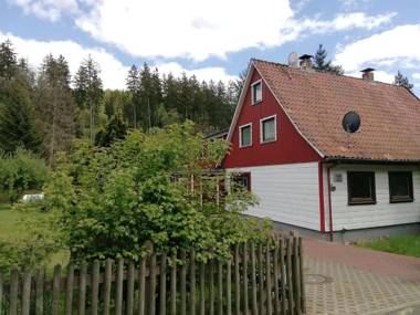 Beautiful semi-detached house in the Harz with wood stove garden and direct river access