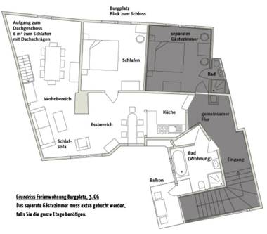 "goethezimmer" Ferienwohnung und Zimmer am Burgplatz