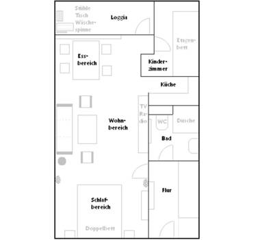 Ferienwohnung mit Strandkorb