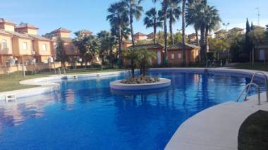 3 bedrooms house with shared pool garden and wifi at Lepe 2 km away from the beach