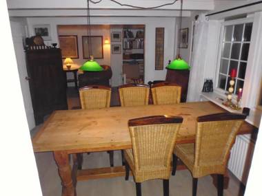 Idyllic house near river and ocean