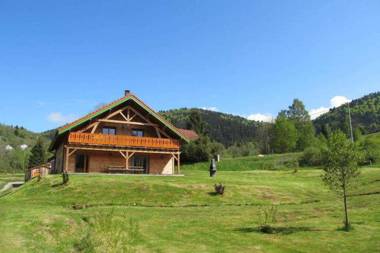 A large and magnificent wooden chalet with a sauna