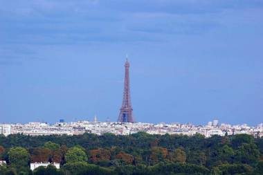 Paris Belvedere With Panoramic View On Paris And Eiffel Tower