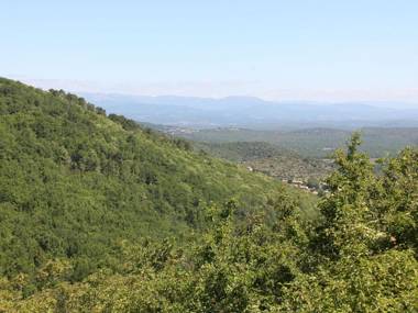 3 cottages around a swimming pool in a small village.