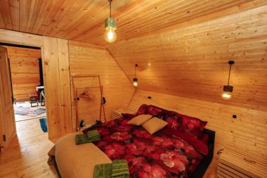 Wooden cottage "green house" in Bakuriani