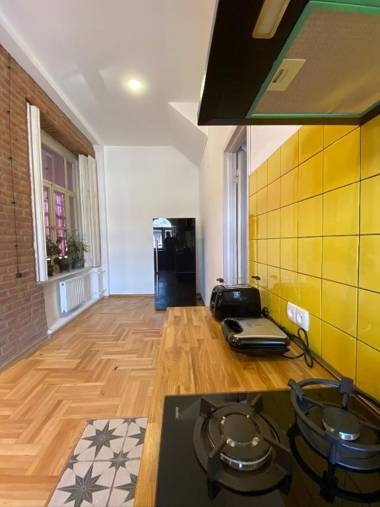 Red door-Room with private bathroom