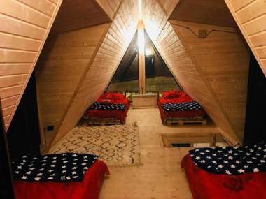 Wooden Huts In Mestia