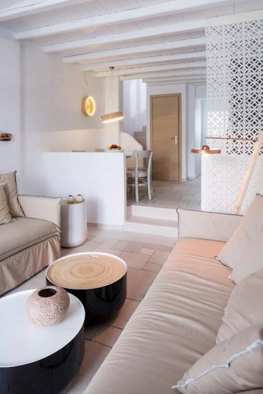 Deluxe Mykonos Villa Outdoor Pool Villa del Sol Sea Pool View 2 BDR Ornos