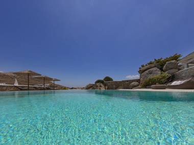 Beautiful large luxury villa private pool stunning views near sea Mykonos