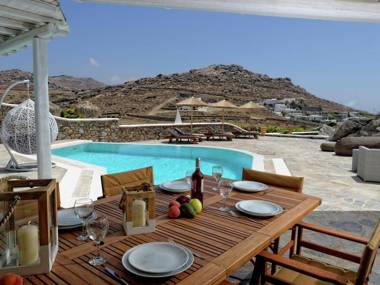 Beautiful large luxury villa private pool stunning views near sea Mykonos