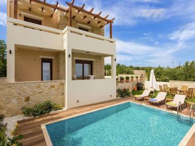 New villa with private pool privacy near sea and Arkadi monastery on NW coast