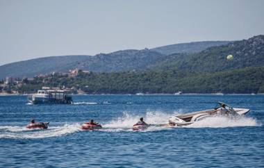 Luxury Villa Trogir 3 with private pool jacuzzi and gym by the beach on Ciovo - Okrug Donji