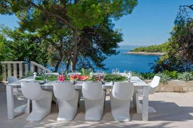 Luxury Beachfront Villa Silvery Moon with private pool jacuzzi sauna and gym on Brac island - Sumartin