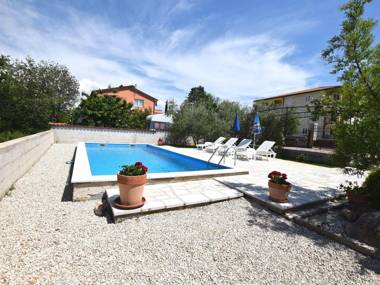 Lovely apartment with private balcony pool with deckchairs fenced garden bbq