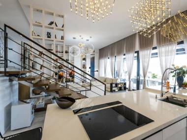 Beautiful modern and luxurious villa with an enchanting view of the sea