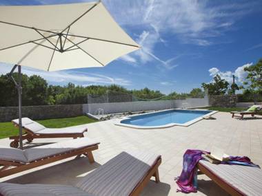 Attractive villa with private swimming pool beach volleyball and fenced garden