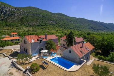 Villa Roglic with pool in Dalmatian Hinterland with tennis mini golf basketball court