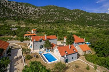 Villa Roglic with pool in Dalmatian Hinterland with tennis mini golf basketball court