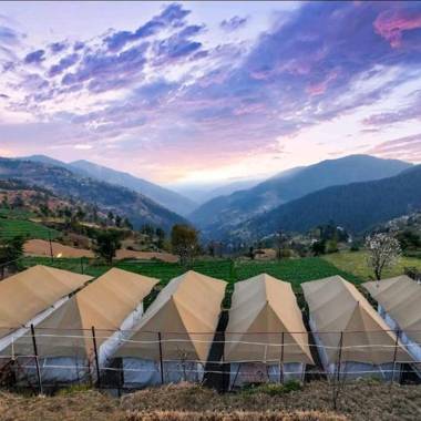 Dawn N Dusk Glamping tents with quintessential valley view
