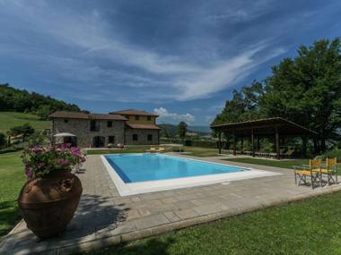 Luxury villa with pool and beautiful garden on an estate